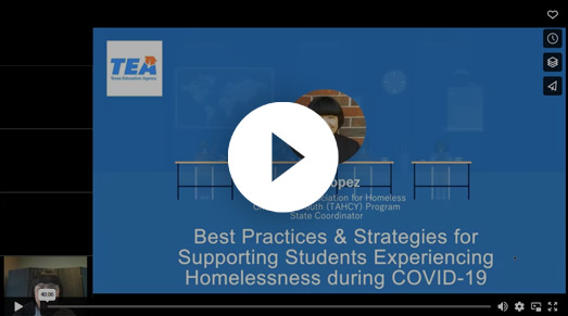 Best Practices for Supporting Students Experiencing Homelessness during COVID Video Cover